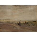 JOHN TERRIS RSW Figurers on a sandbank, signed watercolour, 40 x 56cm Condition Report:Available