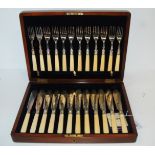 A cased set of twelve fish knives and forks  Condition Report:Available upon request