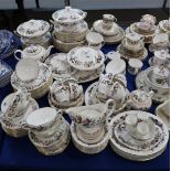 An extensive Wedgwood Hathaway Rose pattern tea and dinner service comprising plates, bowls,