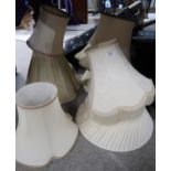 A selection of cream lamp shades Condition Report:Available upon request