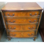 A 20th century mahogany chest of four drawers, 77cm high x 62cm wide x 45cm deep Condition Report: