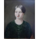 SCOTTISH SCHOOL Portrait of a young woman, oil on canvas, 27 x 22cm Condition Report:Available