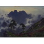 DONALD A PATON Evening Mists, after rain, Isle of Skye, signed, watercolour, 25 x 35cm Condition