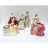 Royal Doulton figure Penelope, Meditation, Springtime, Eliza Farren Countess of Derby, Fragrance,