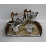 A Picquotware teaset on tray Condition Report:Available upon request