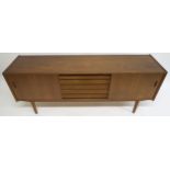 A MID 20TH CENTURY TEAK NILS JONSSON FOR TROEDS SIDEBOARD with five central drawers flanked by