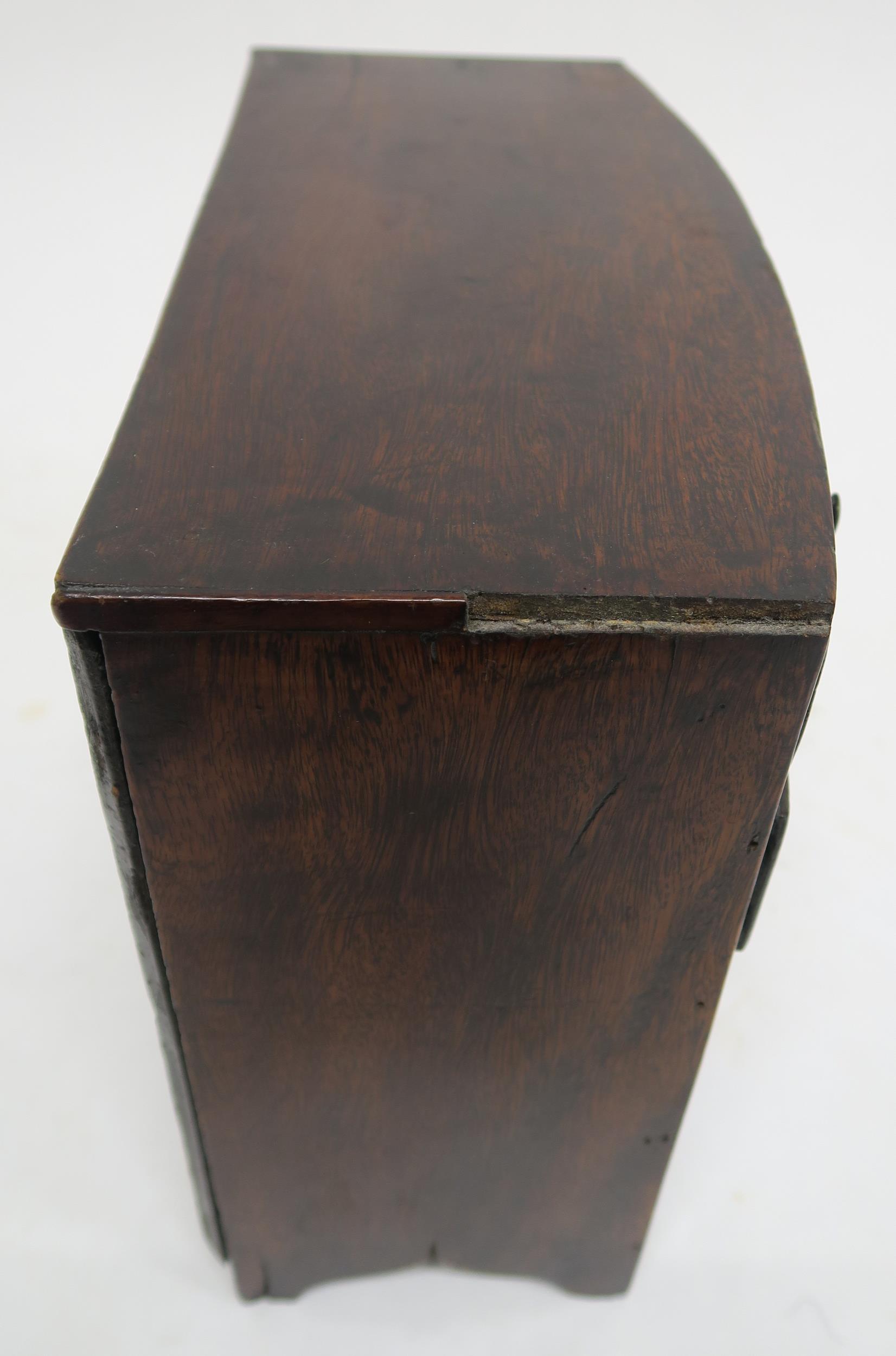 A VICTORIAN MAHOGANY BOWFRONT MINIATURE CHEST 32cm high, 33cm wide an d16cm deep and a Georgian - Image 6 of 20