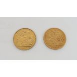 TWO GOLD HALF SOVEREIGNS 1907 & 1913 Condition Report:Available upon request