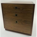 *WITHDRAWN* MID 20TH CENTURY ROSEWOOD THREE DRAWER BEDSIDE CHEST DESIGNED BY ROBERT HERITAGE