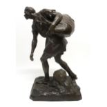 JEAN TARRIT (FRENCH 1865-1950) PORTEUR D'EAU MAROC Bronze, 54cm (21.25"), signed, dated 1913,