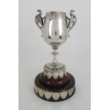 A SILVER BOWLING TROPHY CUP by Richards & Brown, London 1872. of tapering cylindrical form with