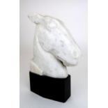 ALAN LYDIAT DURST ARA (BRITISH 1883-1970) HORSE HEAD ON PLINTH  Marble, signed, dated (1932), 28 x
