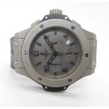 *WITHDRAWN* A HUBLOT GENEVE BIG BANG KING GENTS WATCH classic porthole design with a dark