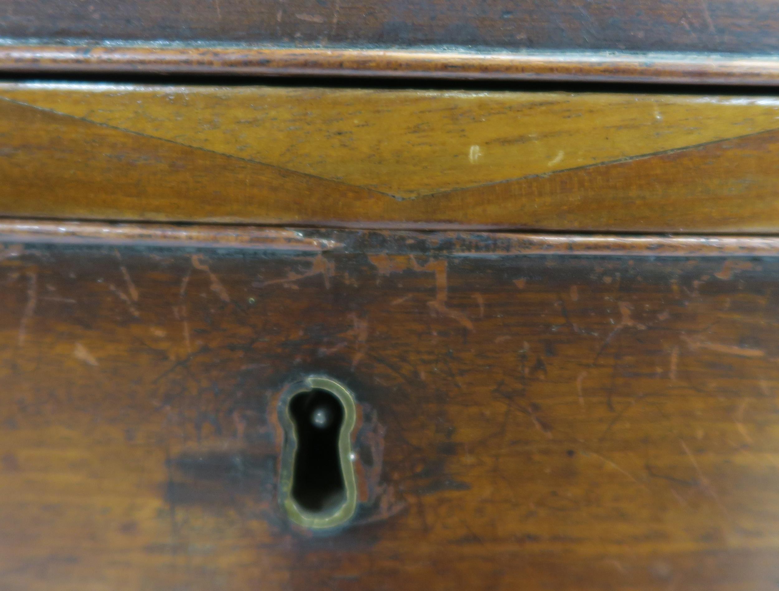 A 19TH CENTURY MAHOGANY SERPENTINE CHEST with four graduating drawers, flanked by fluted columns and - Image 12 of 19