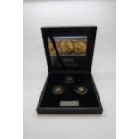 A CASED SET OF GOLD COINS HATTONS OF LONDON The Three Faces of Queen Victoria Gold Sovereign set