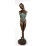 JONATHAN WYLDER (BRITISH CONTEMPORARY b.1957) CLARE II  Coldcast bronze with patina leotard, limited