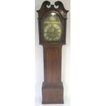 A 19TH CENTURY MAHOGANY LONGCASE CLOCK the brass face inscribed to William Barr, Paisley, with