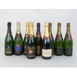 NINE BOTTLES OF CHAMPAGNE comprising Moet & Chandon, 1978, (three bottles), Moet Chandon