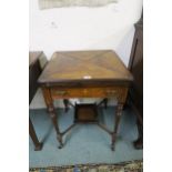 A Victorian rosewood envelope card table Condition Report:Available upon request