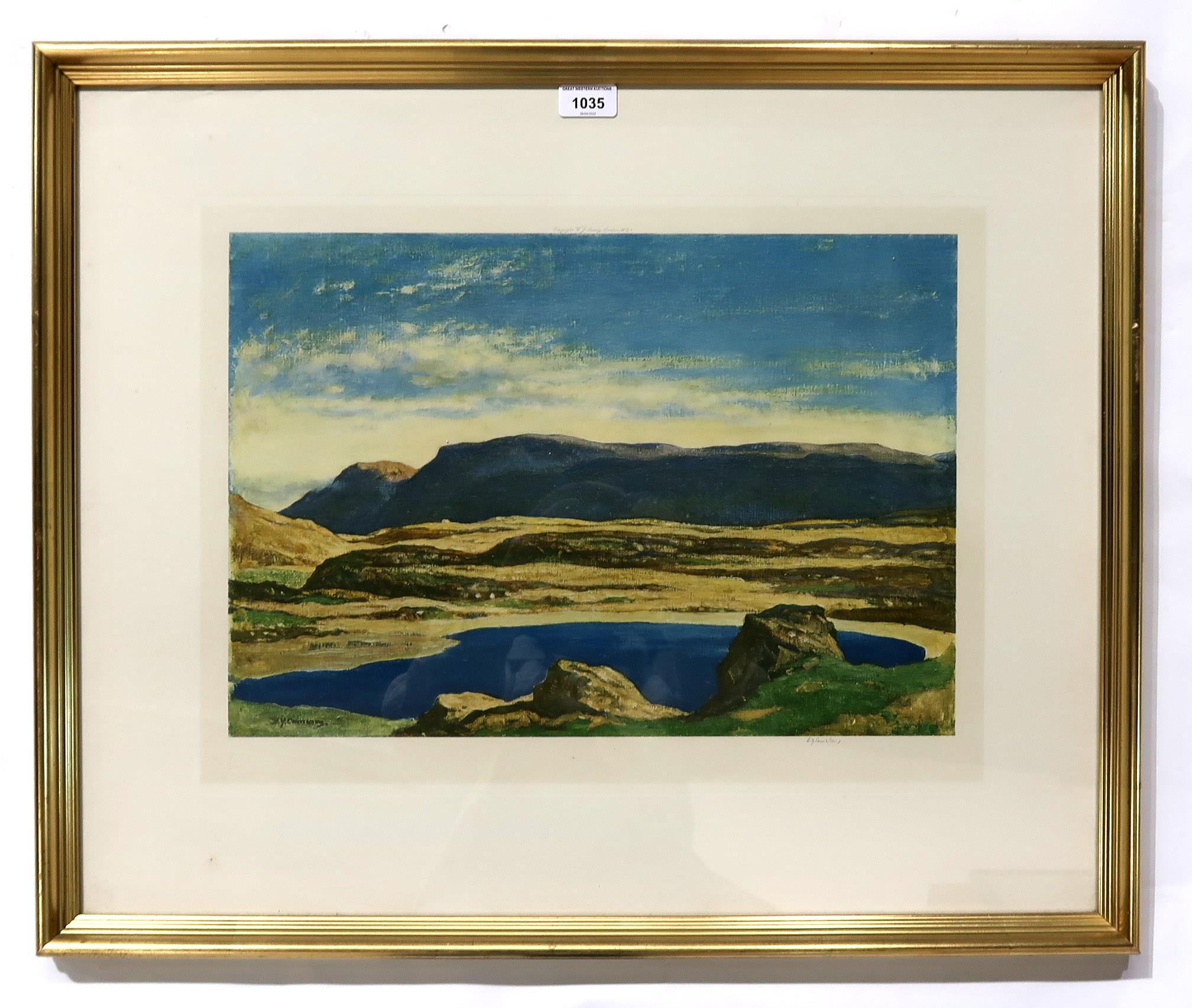 SIR DAVID YOUNG CAMERON Landscape, signed, print, 38 x 52cm Condition Report:Available upon request - Image 2 of 4
