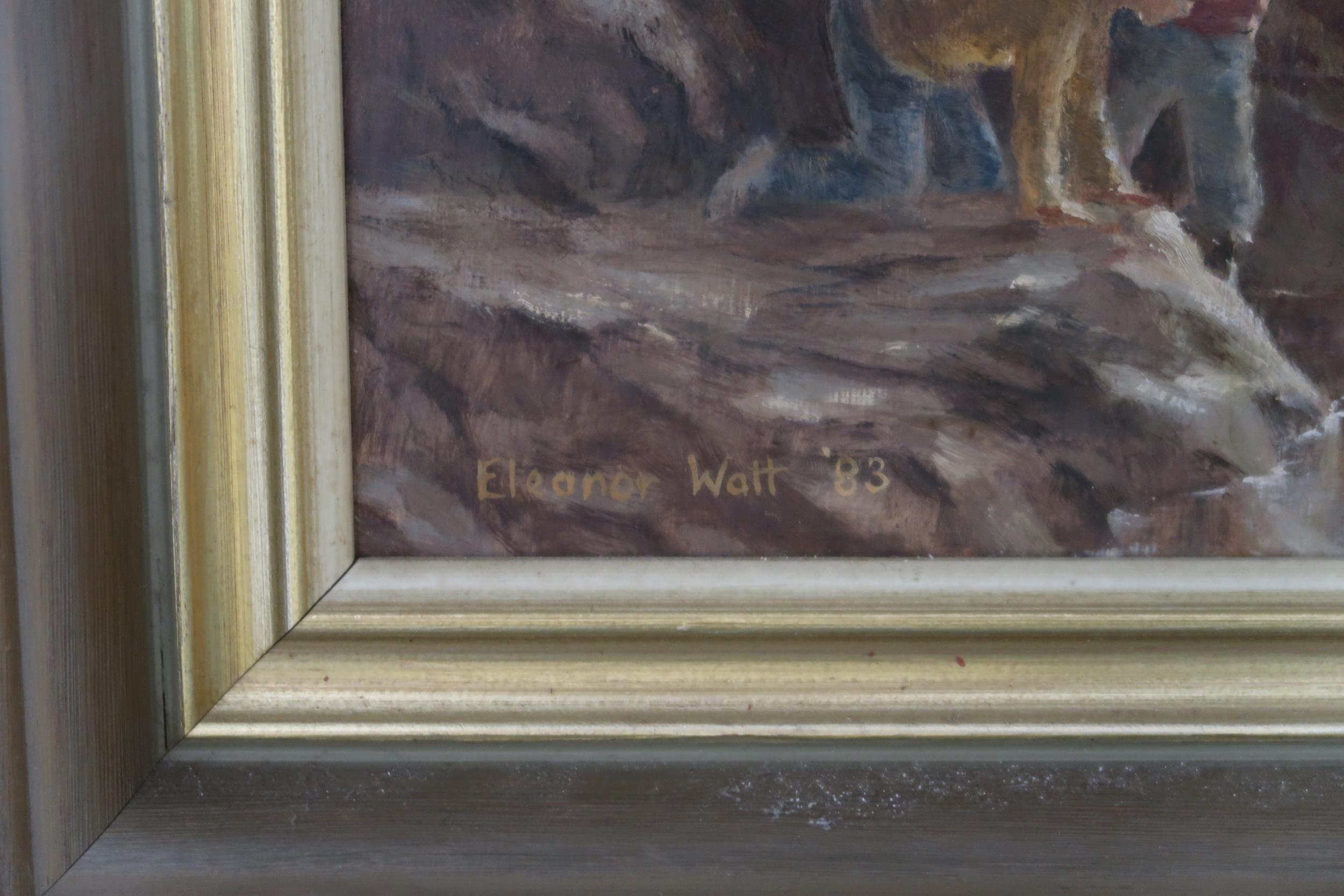 ELEANOR WATT Rocky pool, signed, oil on board, 25 x 30cm and two others (3) Condition Report: - Image 3 of 5