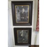 A lot of two framed portraits of a lady and gentleman (2) Condition Report:Available upon request