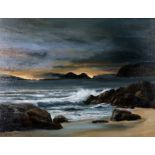 DAVID MITCHELL Skye Sunset, signed, acrylic on board, 57 x 75cm Condition Report:Available upon