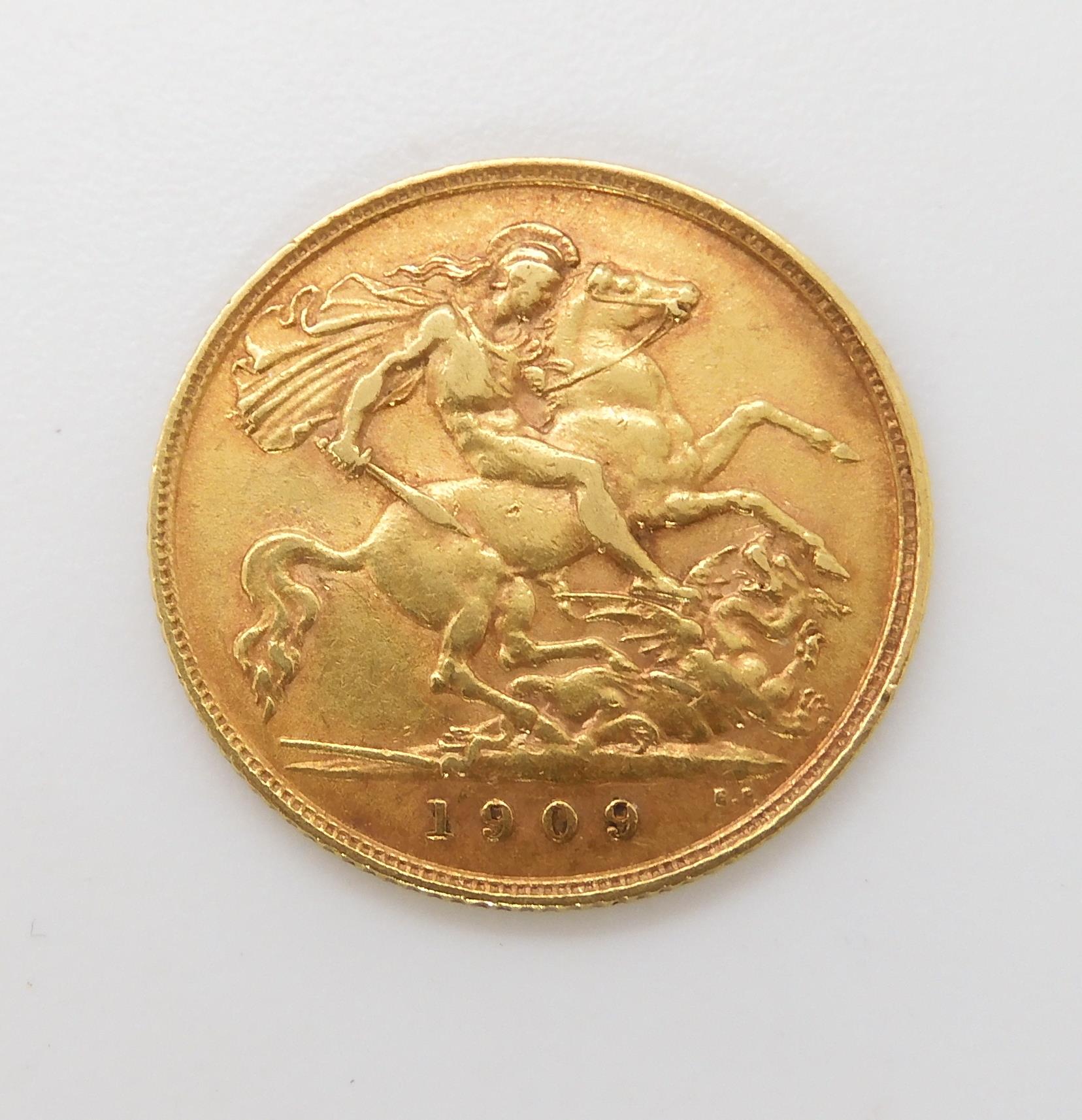 An Edward VII gold half sovereign weight 3.97gms Condition Report:Available upon request - Image 2 of 2