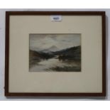 MURRAY MACDONALD Loch Ard, Aberfoyle, signed, watercolour, 14 x 19cm and another study of hounds