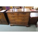 A Victorian mahogany two over three chest of drawers on bracket feet Condition Report:Available upon