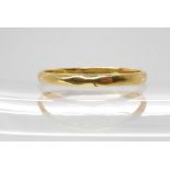 A 22ct gold wedding ring, size V1/2, weight 2.4gms Condition Report:Available upon request