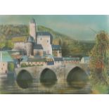 CLAUDE GROSPERRIN CHATEAU D'ESTAING Lithograph, signed lower left, numbered, 41 x 56cm
