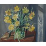 MALCOLM HEGGIE Daffodils, oil on canvas, 50 x 60cm Condition Report:Available upon request