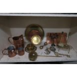 A mixed lot of assorted brass and copper wares Condition Report:Available upon request