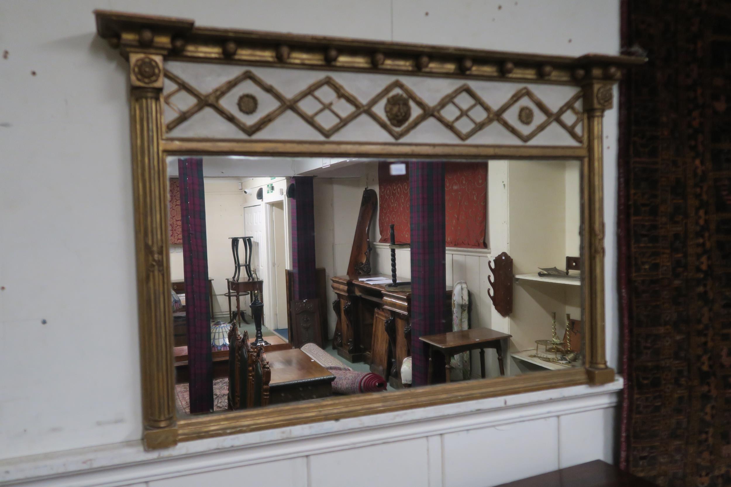 A Victorian gilt framed overmantle mirror Condition Report:Available upon request