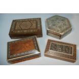 Four decorative jewellery boxes, 19cm and smaller (4) Condition Report:Available upon request