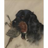 L W FRASER, Spaniel and Game, 23 x 19cm, together with six others to include four decorative