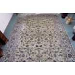 A green-ground floral pattern wool rug Condition Report:Available upon request
