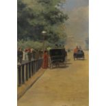 CHARLES PROSPER SAINTON Hyde Park Corner, London, signed, oil on board, dated, (19)01, 17.5 x 12cm