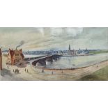 TOM TERRIS Glasgow Bridge, signed, watercolour, 35 x 66cm Condition Report:Available upon request