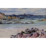 SCOTTISH SCHOOL  ROCKY SEASCAPE  Watercolour, 17 x 26cm Condition Report:Available upon request