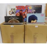 A lot vinyl LP records with examples by Dire Straits, The Kinks, Sensational Alex Harvey Band,