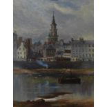 J ANDERSON Glasgow from the Clyde, signed, oil on board, dated, 1886, 52 x 38cm Condition Report: