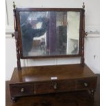 A Victorian toilet mirror with three drawers, 64cm x 58cm x 25cm Condition Report:Available upon
