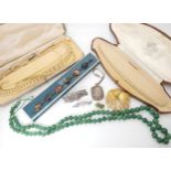 A silver John Hart pebble bracelet in original box, a silver Cutty Sark key fob and other items