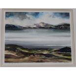 RON WILSON (1939) CALM EVENING LOCH LOMOND  Watercolour, signed lower right, titled, dated (93),