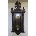 A 20th century mahogany cased Vienna style wall clock Condition Report:Available upon request