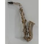 A C.G. Conn Ltd alto saxophone by Elkhart Industries, this cross over model has serial number 245648