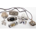 A collection of silver items to include items by Ola Gorie, Robert Allison and N.E From of Norway