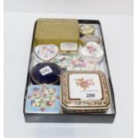 Four enamelled boxes including Crummles, and assorted ceramic  trinket boxes  Condition Report: